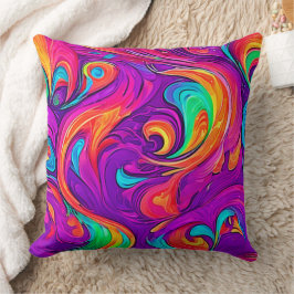 ワールドカラフル:フローパターン クッション