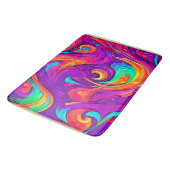 ワールドカラフル：フローパターン バスマット (アングル)