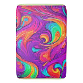 ワールドカラフル：フローパターン バスマット (正面縦)