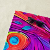 ワールドカラフル：フローパターン ビーチタオル (インサイチュ)