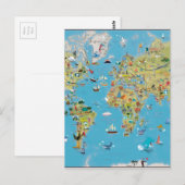 ワールドカートゥーンマップ ポストカード (正面/裏面)