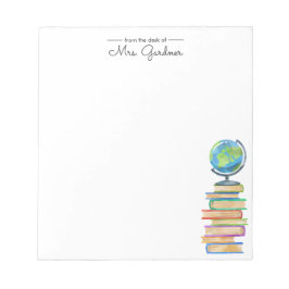 ワールドクラスのブックワーム |幼稚園先生 ノートパッド