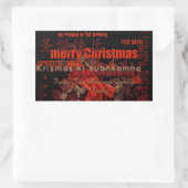 ワールドクリスマスフェリズNavidadステッパーソナライズされたカー 長方形シール (バッグ)