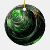 ワールドグリーン抽象芸術サークルオーナメント セラミックオーナメント (裏面)