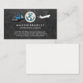 ワールドグローブアイコン | セミトラック | 飛行機 名刺 (正面/裏面)