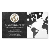 ワールドグローブアイコン | 世界地図 マグネット名刺 (正面)