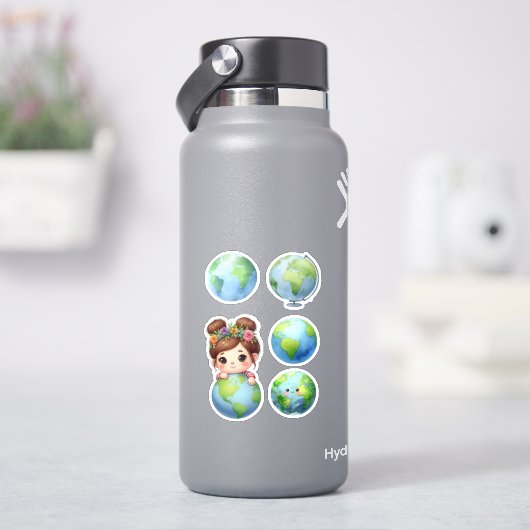 ワールドグローブアースデイ シール (HydroFlask)