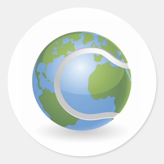 ワールドグローブテニスボールのコンセプト ラウンドシール (正面)