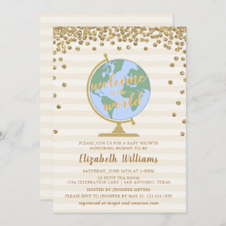 ワールドグローブベビーシャワー招待状 招待状