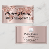 ワールドグローブマップトラベルエージェンシーバラ名声バラブシ 名刺 (正面/裏面)