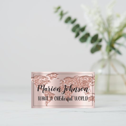 ワールドグローブマップトラベルエージェンシーバラ名声バラブシ 名刺 (スタンド正面)