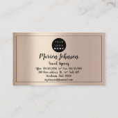 ワールドグローブマップトラベルエージェンシーバラ金ゴールド名声 名刺 (裏面)