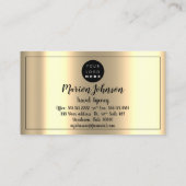 ワールドグローブマップトラベルエージェンシー金ゴールドバラ金ゴールド 名刺 (裏面)