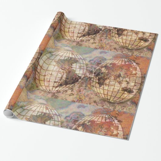 ワールドグローブラッピング紙 ラッピングペーパー (アンロールド)
