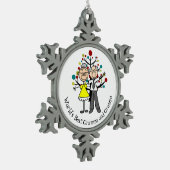 ワールドグ最高のラムマ&グランパスノーフレークオーナメント スノーフレークピューターオーナメント (左)