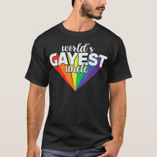 ワールドゲイエストアンクルLGBTプライドグンクル誇りを持ったゲイUN Tシャツ