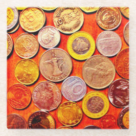 ワールドコイン ガラスコースター