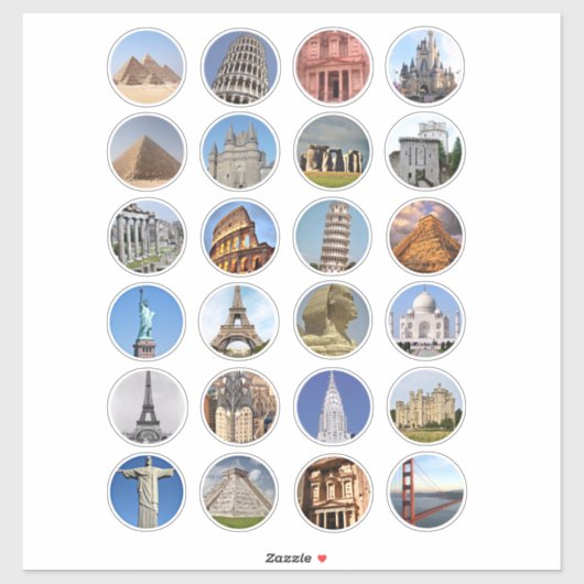 ワールドコラージュ疑問に思シートの旅行バケーション シール (シート)