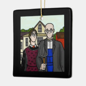 ワールドゴシックデイアメリカンゴシックオーナメント セラミックオーナメント (左)