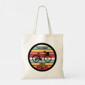 ワールドサイクリングデーパーソナライズされたレトロ トートバッグ (裏面)