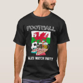 ワールドサッカーサッカービールピザウェールズ Tシャツ (正面)