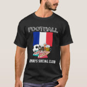 ワールドサッカーサッカービールピザフランス Tシャツ (正面)