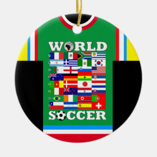 ワールドサッカーフラグズジャージーオーナメント セラミックオーナメント