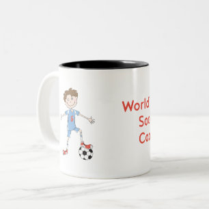 ワールドサッカー最高のコーチー ツートーンマグカップ