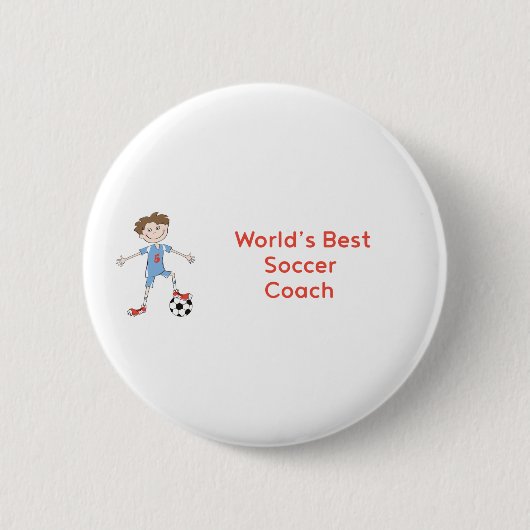 ワールドサッカー最高のコーチー 缶バッジ (正面)