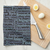 ワールドシティズハンドタオル キッチンタオル (四つ折り)