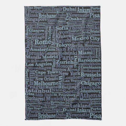 ワールドシティズハンドタオル キッチンタオル (縦)