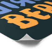 ワールドシティ |ブラシとインクのタイポグラフィパターン ポスター (角)