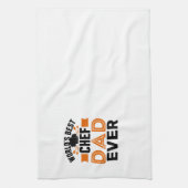 ワールドシ最高のェフパパEver キッチンタオル (縦)