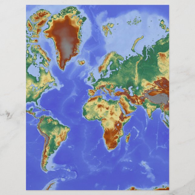 ワールドジオグラフィック国際的マップ (正面)