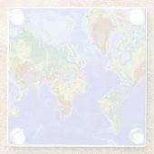 ワールドジオグラフィック国際的マップ ガラスコースター (裏面)