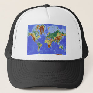 ワールドジオグラフィック国際的マップ キャップ