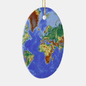 ワールドジオグラフィック国際的マップ セラミックオーナメント (右)