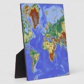 ワールドジオグラフィック国際的マップ フォトプラーク (側面)