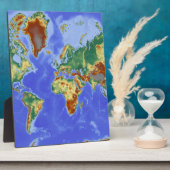 ワールドジオグラフィック国際的マップ フォトプラーク (側面)