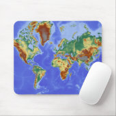ワールドジオグラフィック国際的マップ マウスパッド (マウス)