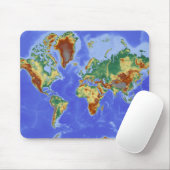ワールドジオグラフィック国際的マップ マウスパッド (マウス)