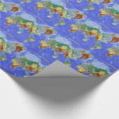 ワールドジオグラフィック国際的マップ ラッピングペーパー (角)