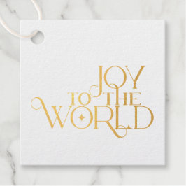 ワールドスクリプトへの喜びタイポグラフィクリスマスフォイル フェイバータグ