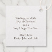 ワールドスクリプトへの喜びタイポグラフィクリスマスフォイル フェイバータグ (裏面)