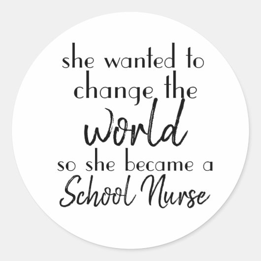 ワールドスクールナースの変更 ラウンドシール (正面)