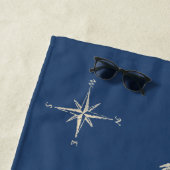 ワールドスタイリッシュトラベラー（プラス地図、レトロライト） ビーチタオル (インサイチュ)