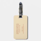 ワールドスタイリッシュトラベラー（プラス地図、レトロライト） ラゲッジタグ (裏面縦)