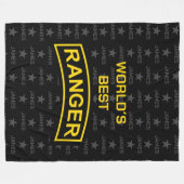 ワールドス最高のランガー名前をカスタムする フリースブランケット (正面(横))