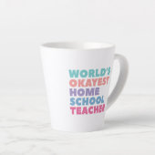 ワールドズオカイストホームスクール先生 カフェラテマグ (右アングル)