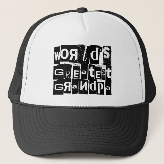 ワールドズグレストグランパタイポグラフィ キャップ (正面)